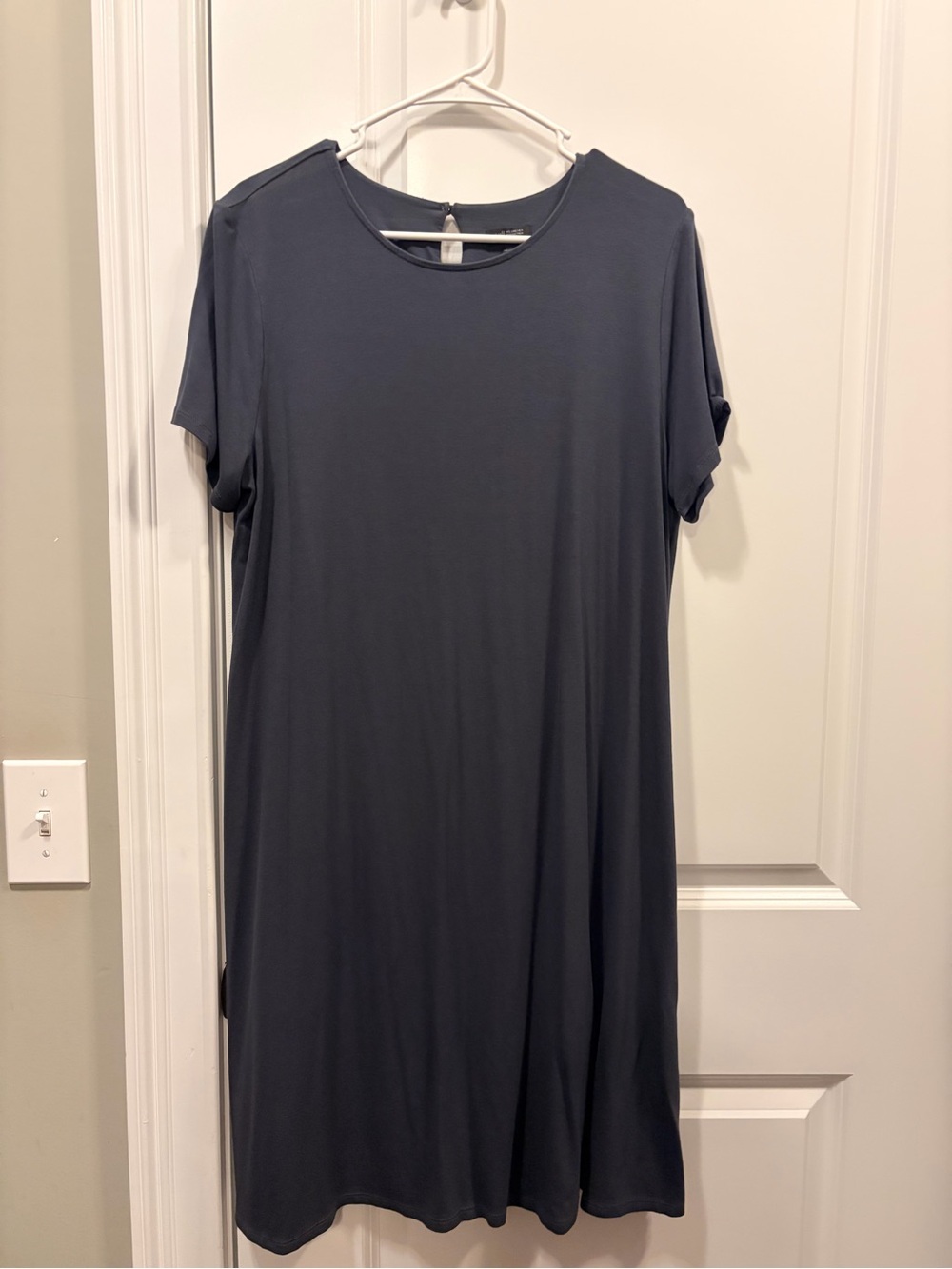 J. Jill charcoal gray short sleeve swing dress